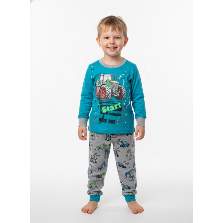 Chlapecké pyžamo s traktorem – svítící potisk | 100% bavlna