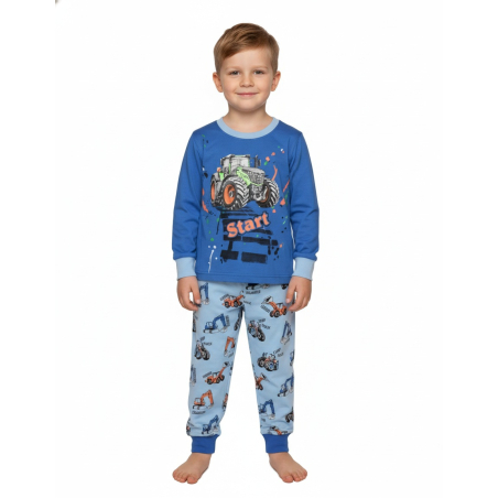 Chlapecké pyžamo s traktorem – svítící potisk | 100% bavlna
