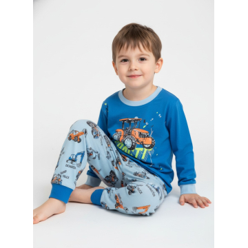 Chlapecké pyžamo s traktorem – svítící potisk | 100% bavlna