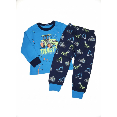 Chlapecké pyžamo s traktorem – svítící potisk | 100% bavlna