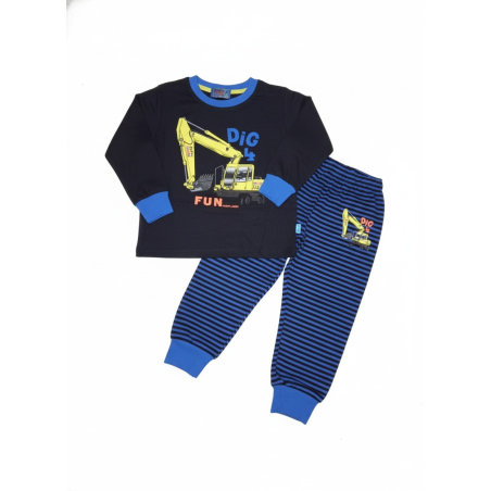 Chlapecké pyžamo s bagrem  | Kugo BAGR
