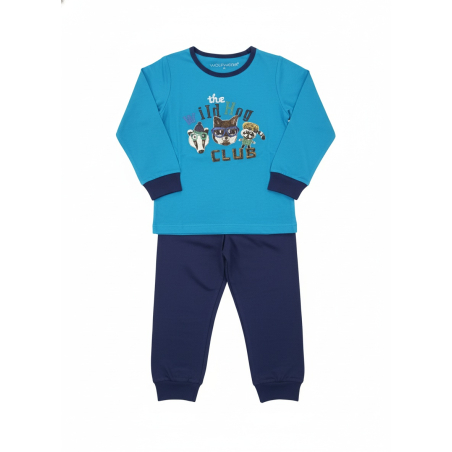 Chlapecké pyžamo Wolf se zvířátky | 100% bavlna, do manžety