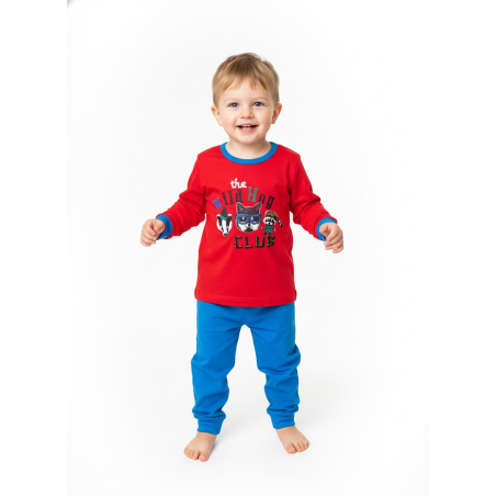 Chlapecké pyžamo Wolf se zvířátky | 100% bavlna, do manžety