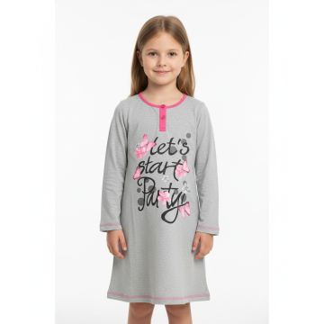 Dívčí noční košilka s motýlky | 100% bavlna | Pohodlí pro sladké sny