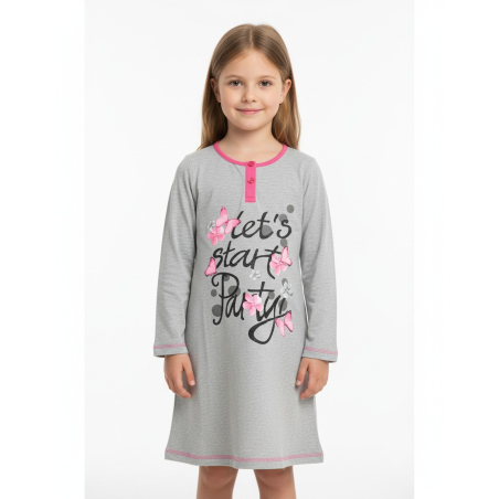 Dívčí noční košilka s motýlky | 100% bavlna | Pohodlí pro sladké sny