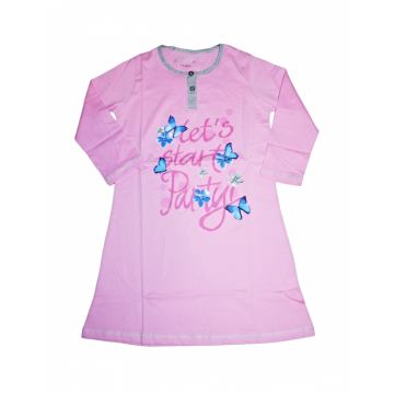 Dívčí noční košilka s motýlky | 100% bavlna | Pohodlí pro sladké sny