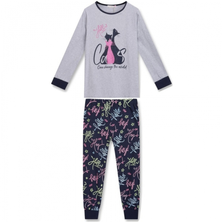 Dívčí pyžamo s kočičkami | Třpytivý motiv | 100% bavlna
