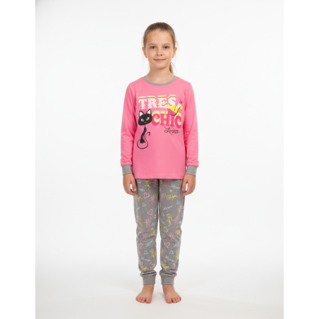 Dívčí pyžamo s kočkou – Svítí ve tmě | 100% bavlna