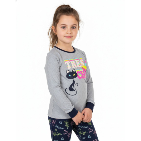 Dívčí pyžamo s kočkou – Svítí ve tmě | 100% bavlna