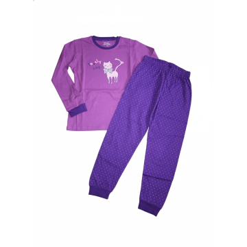 Dívčí pyžamo Wolf | 100% bavlna s kočičkou