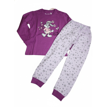Dívčí bavlněné pyžamo se zajíčkem | Měkké a pohodlné
