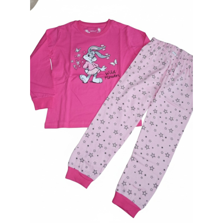 Dívčí bavlněné pyžamo se zajíčkem | Měkké a pohodlné