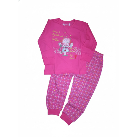 Dívčí pyžamo Wolf | 100% bavlna, pohádkový motiv čertice