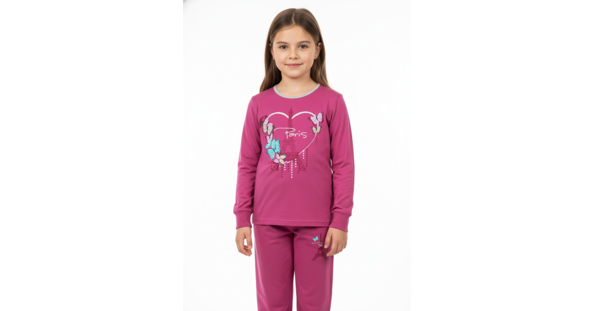 Dívčí pyžamo s motýlky | 100% bavlna | Pohodlné a roztomilé