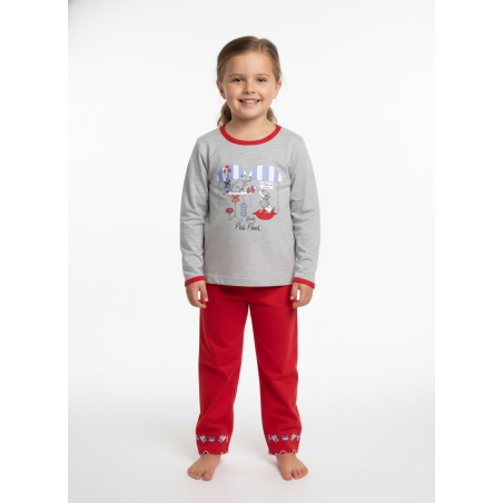 Pohodlné dívčí pyžamo s potiskem - 100% bavlna