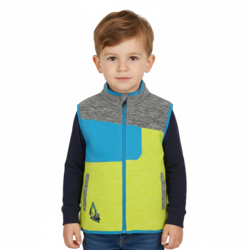 Dětská vesta s bagrem | fleecová, pohodlná, na zip