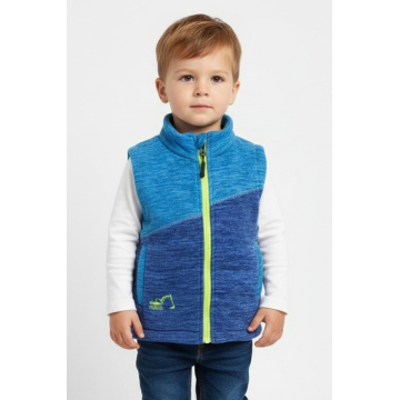 Dětská vesta s bagrem | fleecová, pohodlná, na zip