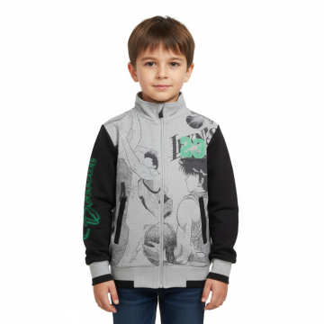 Chlapecká tepláková mikina s komiksovým basketbalovým potiskem