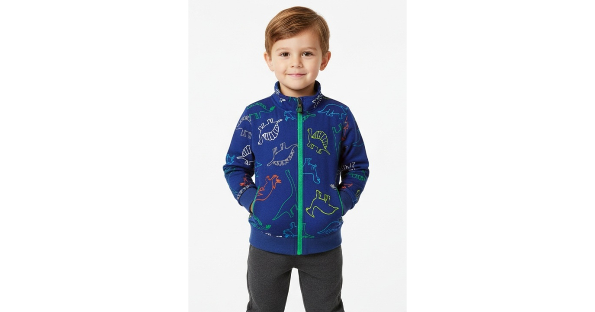 Chlapecká tepláková mikina DINOSAURUS | Zateplená, bavlna