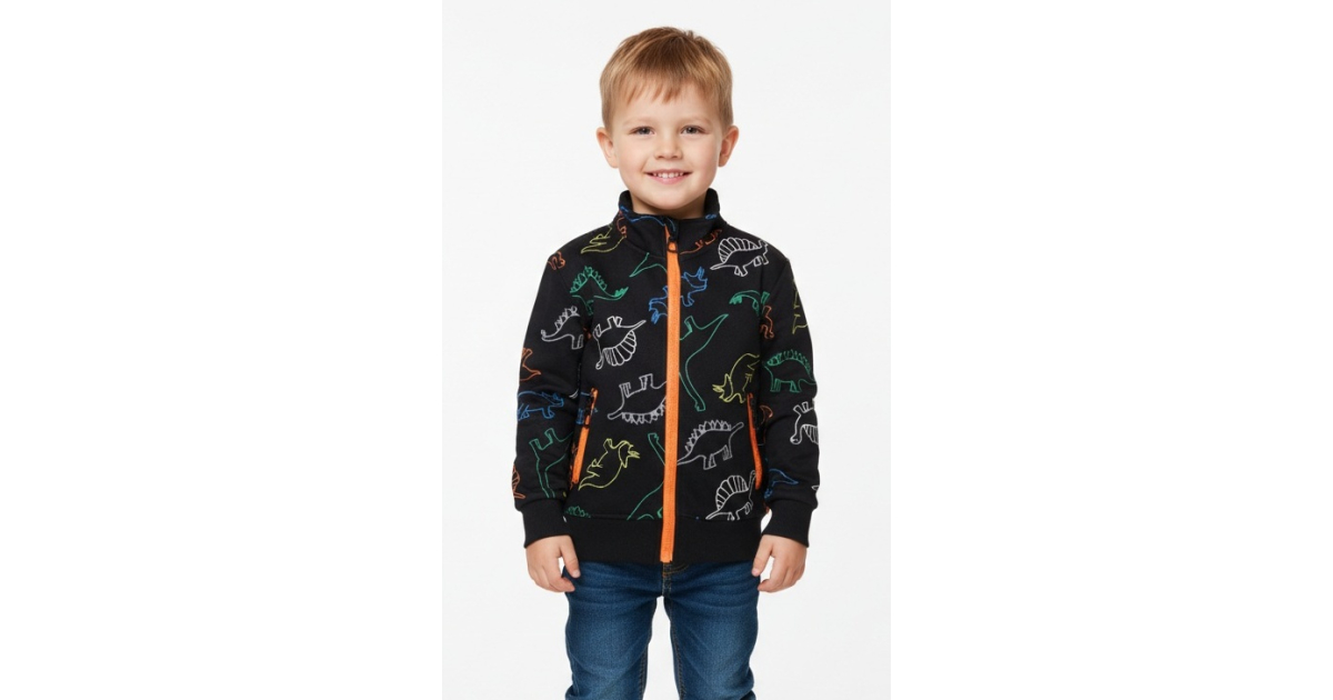 Chlapecká tepláková mikina DINOSAURUS | Zateplená, bavlna