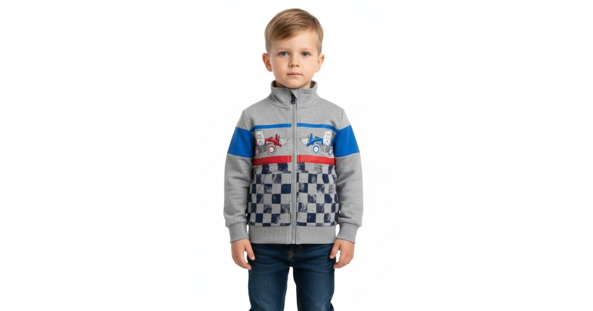 Chlapecká tepláková mikina s bagrem | Bavlna