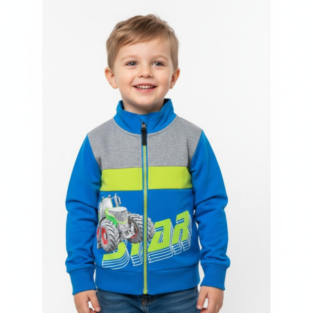 Chlapecká tepláková mikina s traktorem – svítí ve tmě