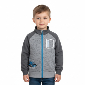 Chlapecká tepláková mikina s traktorem / bavlna