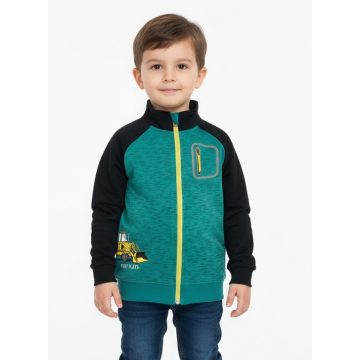Chlapecká tepláková mikina s traktorem / bavlna