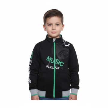 Chlapecká tepláková mikina s potiskem sluchátek | 100% bavlna