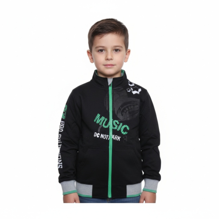 Chlapecká tepláková mikina s potiskem sluchátek | 100% bavlna