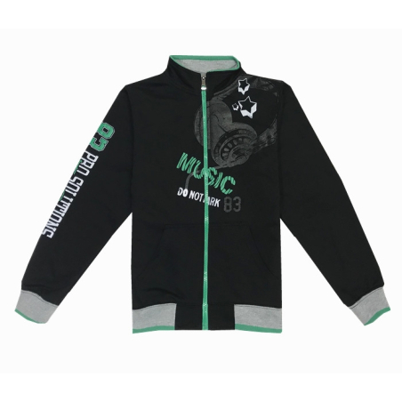 Chlapecká tepláková mikina s potiskem sluchátek | 100% bavlna