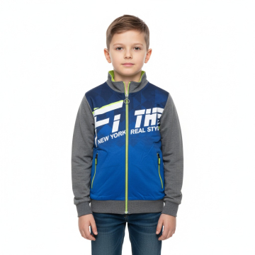 Chlapecká tepláková mikina FITHE | 100% bavlna, zip