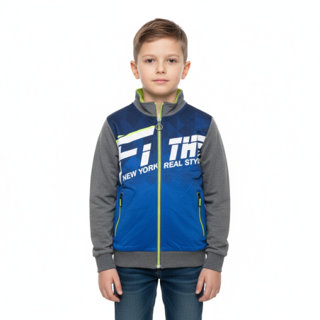 Chlapecká tepláková mikina FITHE | 100% bavlna, zip