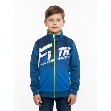 Chlapecká tepláková mikina FITHE | 100% bavlna, zip