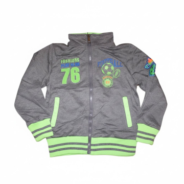 Chlapecká tepláková mikina s fotbalovým motivem | manžety a zip