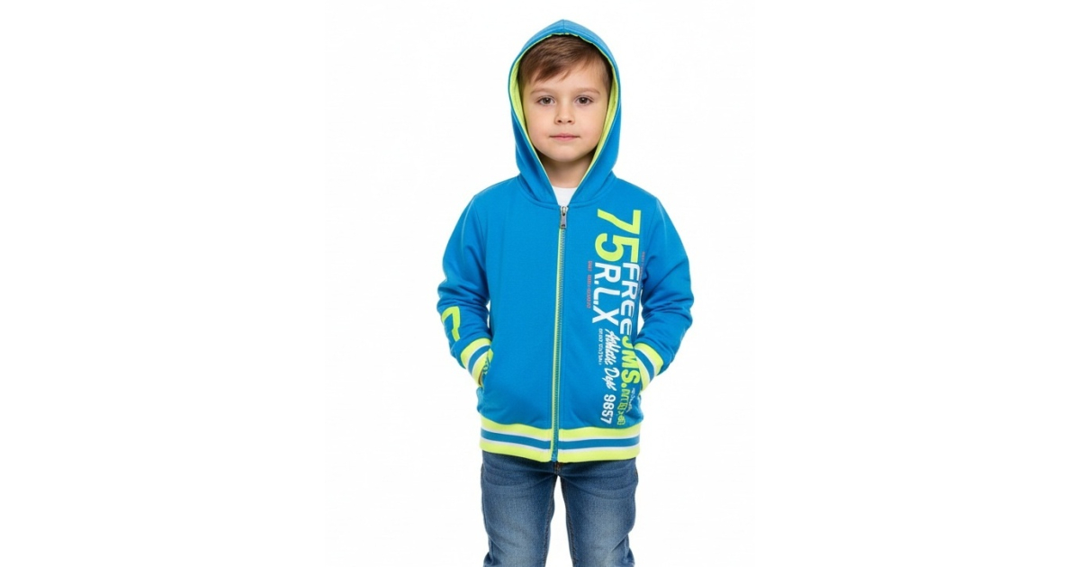 Chlapecká tepláková mikina s kapucí a zipem | Pohodlná a stylová