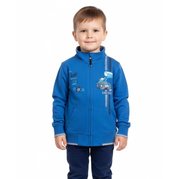 Chlapecká tepláková mikina s bagrem | 100% bavlna