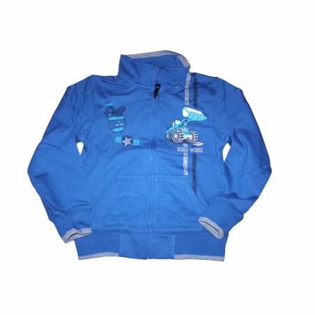 Chlapecká tepláková mikina s bagrem | 100% bavlna