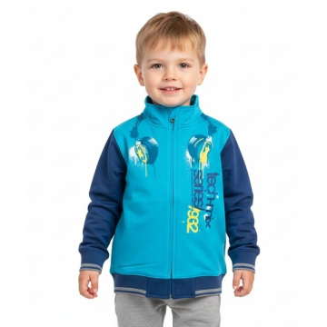 Chlapecká tepláková mikina s potiskem sluchátek | 100% bavlna