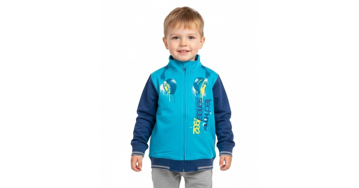 Chlapecká tepláková mikina s potiskem sluchátek | 100% bavlna