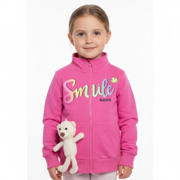 Dívčí mikina s plyšovým medvídkem | Tepláková s nápisem