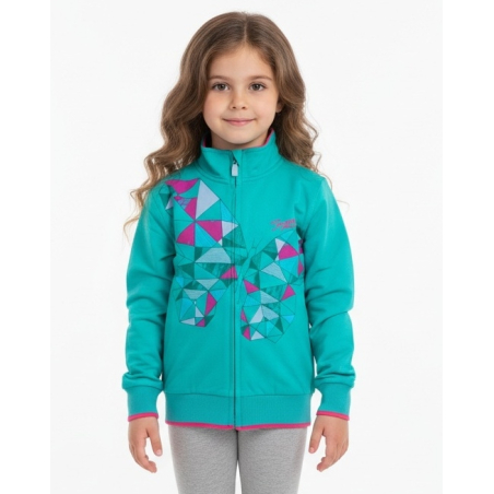 Dívčí tepláková mikina s motýlem | 100% bavlna, třpytky & zip | Pohodlí pro malé slečny