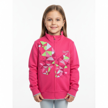 Dívčí tepláková mikina s motýlem | 100% bavlna, třpytky & zip | Pohodlí pro malé slečny