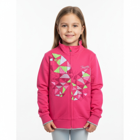 Dívčí tepláková mikina s motýlem | 100% bavlna, třpytky & zip | Pohodlí pro malé slečny
