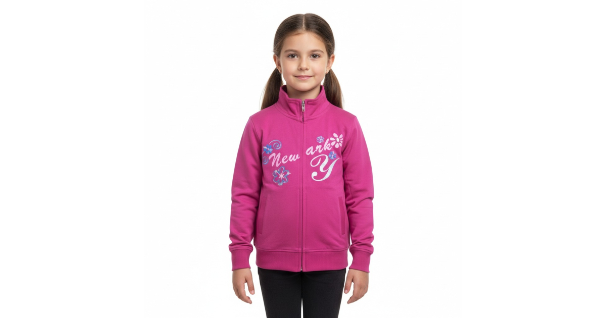 Dívčí tepláková mikina WOLF | 100% bavlna, zip