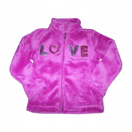 Dívčí plyšová mikina Wolf | Flitry a zip