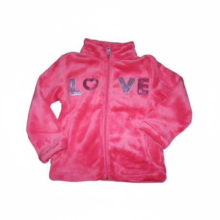 Dívčí plyšová mikina Wolf | Flitry a zip