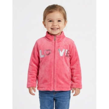 Dívčí plyšová mikina Wolf | Flitry a zip