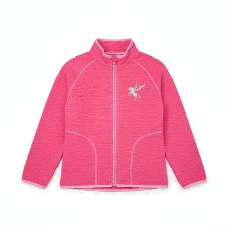 Dívčí fleecová mikina s koníčkem | Hřejivá & melír