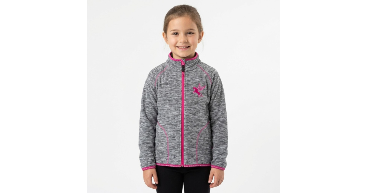 Dívčí fleecová mikina s koníčkem | Hřejivá & melír